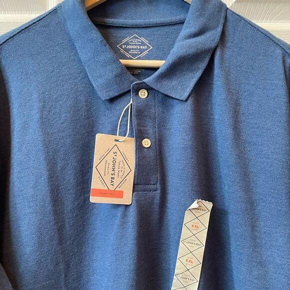 BLUE POLO SHIRT SIZE XXL - Picture 1 of 5